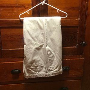 Men's J. Crew flannel-lined light khakis 36/32